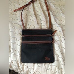Dooney and bourke north south trip Black and Brown Crossbody Bag